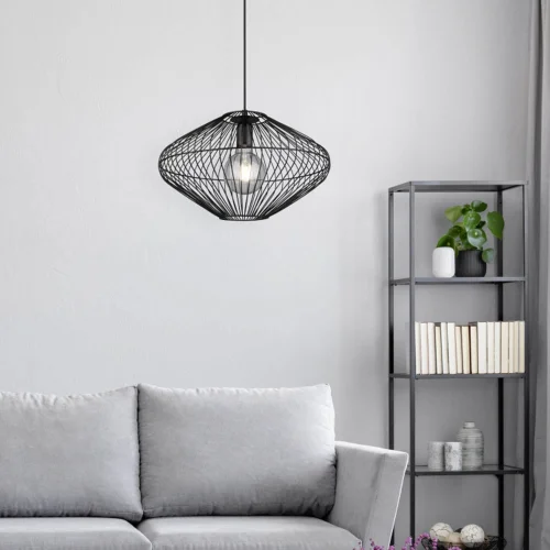 LÁMPARA DE TECHO METAL NEGRO E27 LILJA