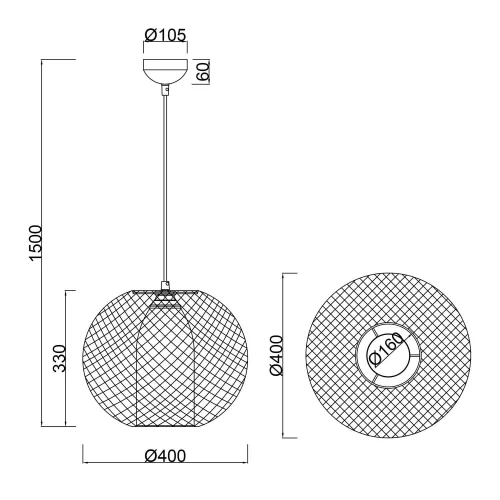 LÁMPARA DE TECHO DE METAL REJILLA NEGRO IDRIS