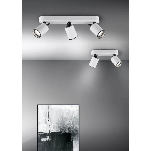 FOCO 3 LUCES METAL BLANCO GU10 WERNER