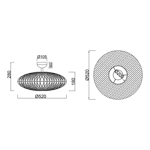 PLAFÓN DE TECHO DE SISAL KAIRA