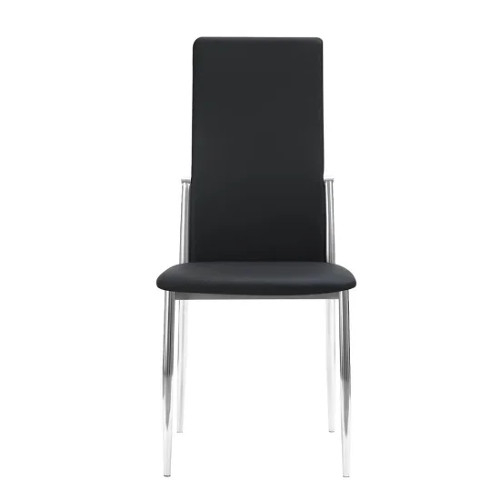 SILLA TAPIZADA LADY PU NEGRA 2