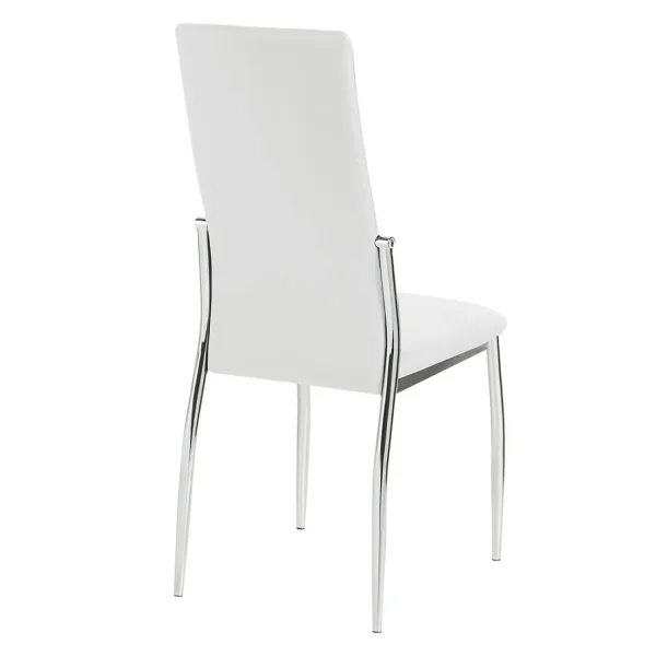 SILLA TAPIZADA LADY PU BLANCA SILLA TAPIZADA LADY PU BLANCA