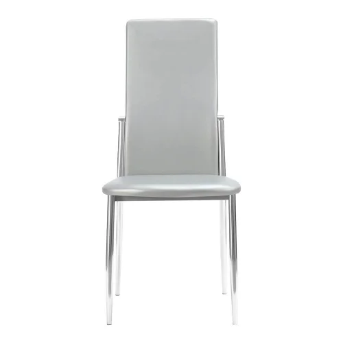 SILLA TAPIZADA LADY PU PLATA