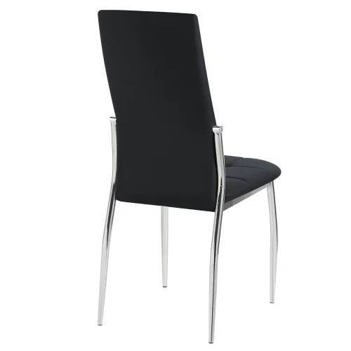 SILLA TAPIZADA LADY CAPITONÉ PU NEGRA