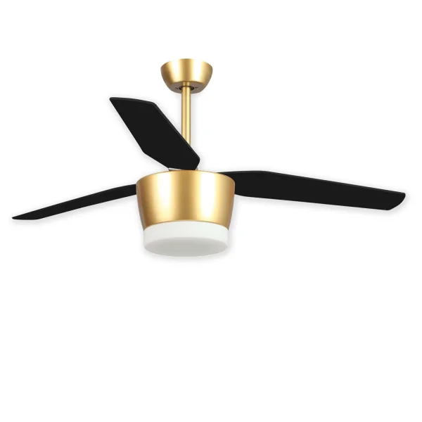 VENTILADOR DE TECHO LED KAWAI 18W ORO NEGRO/HAYA