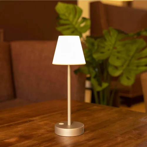 LÁMPARA DE MESA LED LOLA SLIM 30 BATERÍA RECARGABLE LATÓN
