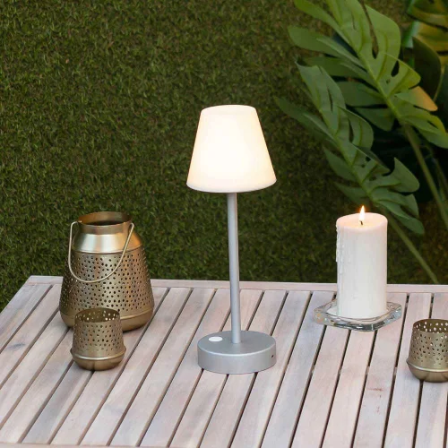 LÁMPARA DE MESA LED LOLA SLIM 30 BATERÍA RECARGABLE GRIS LÁMPARA DE MESA LED LOLA SLIM 30 BATERÍA RECARGABLE GRIS