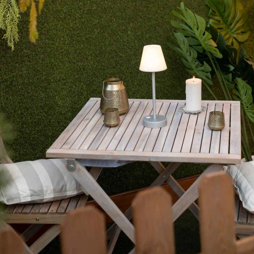 LÁMPARA DE MESA LED LOLA SLIM 30 BATERÍA RECARGABLE GRIS LÁMPARA DE MESA LED LOLA SLIM 30 BATERÍA RECARGABLE GRIS