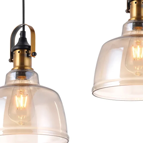 LÁMPARA DE TECHO 3 LUCES FEBRUARY CRISTAL CHAMPAGNE BASE RECTANGULAR