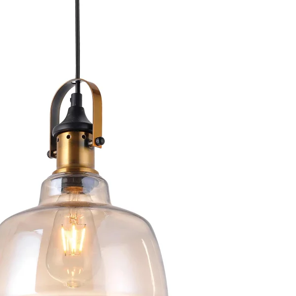 LÁMPARA DE TECHO 3 LUCES FEBRUARY CRISTAL CHAMPAGNE BASE CIRCULAR