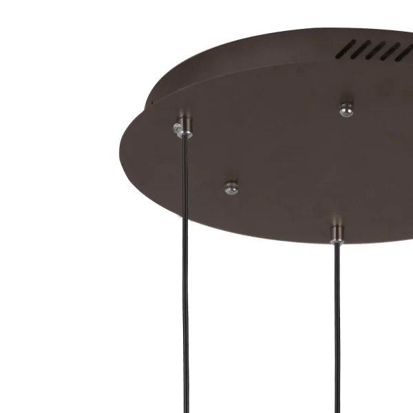 LÁMPARA DE TECHO 3 LUCES FEBRUARY CRISTAL CHAMPAGNE BASE CIRCULAR