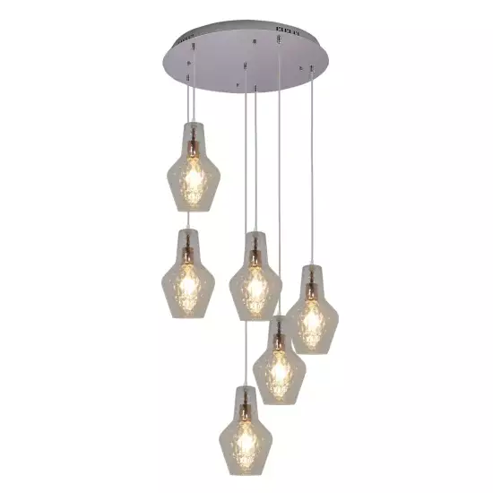 LÁMPARA DE TECHO 6 LUCES Ø 80 CM MAVERICK