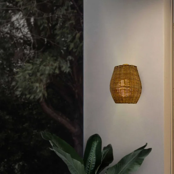 LÁMPARA DE PARED EXTERIOR SIN CABLE SAONA BATERÍA RECARGABLE