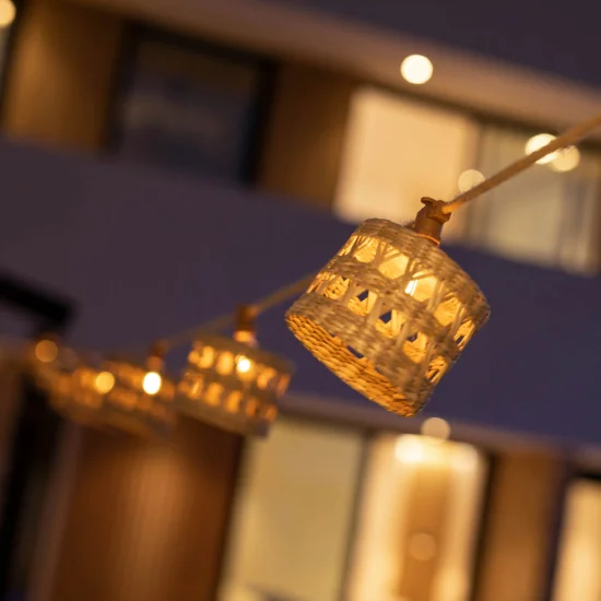 GUIRNALDA SOLAR + BATERÍA RECARGABLE CABLE YUTE ALBA 2