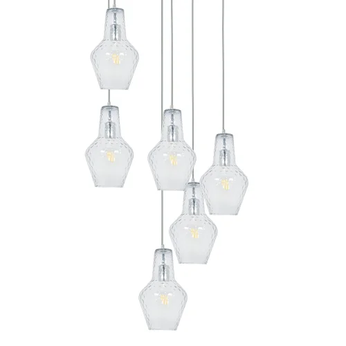 LÁMPARA DE TECHO 6 LUCES Ø 63 CM CROMO MAVERICK