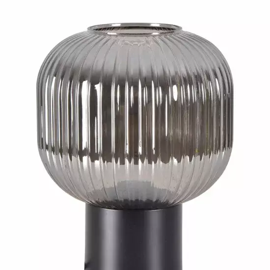 LÁMPARA DE MESA TULIPA FUMÉ Ø20 E27 SHELBY 2