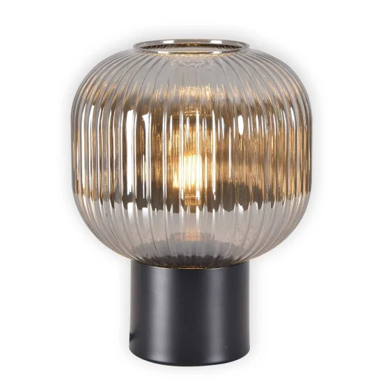 LÁMPARA DE MESA TULIPA FUMÉ Ø20 E27 SHELBY