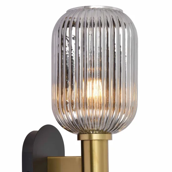 APLIQUE DE PARED TULIPA FUMÉ Ø19 E27 SHELBY 2