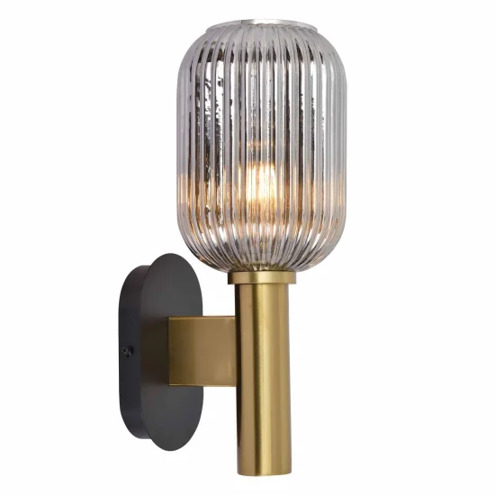 APLIQUE DE PARED TULIPA FUMÉ Ø19 E27 SHELBY