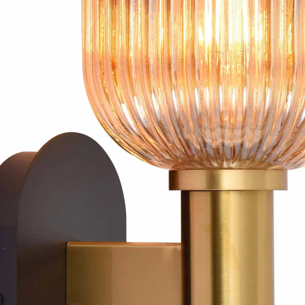 APLIQUE DE PARED TULIPA ÁMBAR Ø19 E27 SHELBY