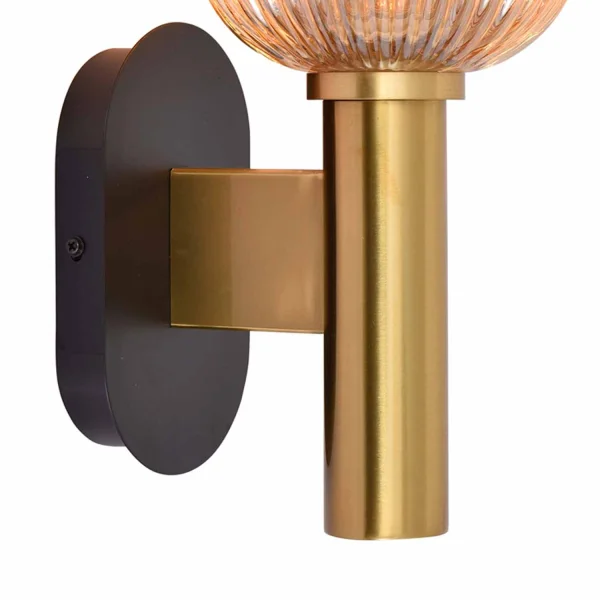 APLIQUE DE PARED TULIPA ÁMBAR Ø19 E27 SHELBY