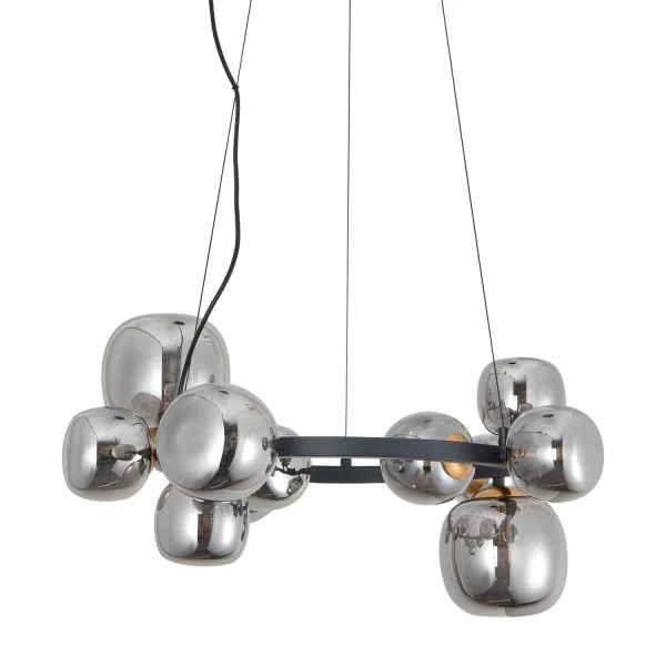 LÁMPARA DE TECHO 11 LUCES HIERRO PAVÓN/NEGRO NICOLETTA LÁMPARA DE TECHO 11 LUCES HIERRO PAVÓN/NEGRO NICOLETTA