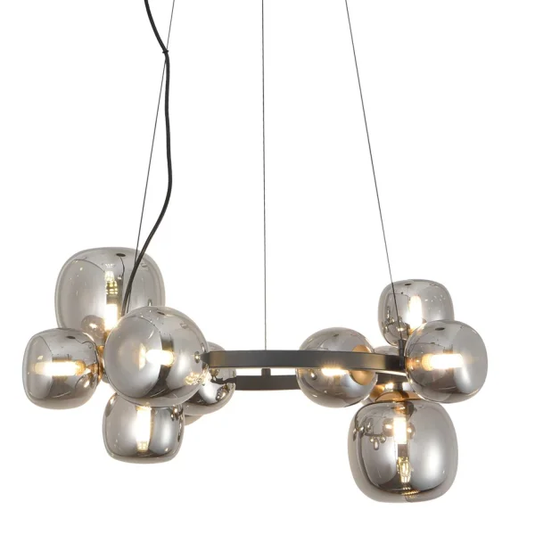 LÁMPARA DE TECHO 11 LUCES HIERRO PAVÓN/NEGRO NICOLETTA LÁMPARA DE TECHO 11 LUCES HIERRO PAVÓN/NEGRO NICOLETTA