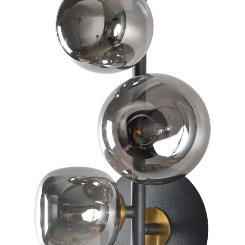 APLIQUE DE PARED 3 LUCES HIERRO PAVÓN/NEGRO NICOLETTA