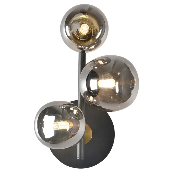 APLIQUE DE PARED 3 LUCES HIERRO PAVÓN/NEGRO NICOLETTA