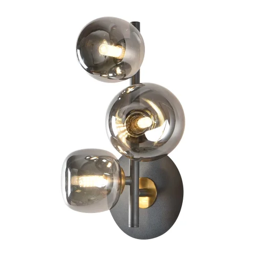 APLIQUE DE PARED 3 LUCES HIERRO PAVÓN/NEGRO NICOLETTA