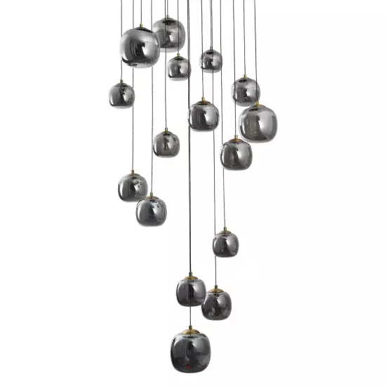LÁMPARA DE TECHO 16 LUCES HIERRO PAVÓN/NEGRO NICOLETTA 2