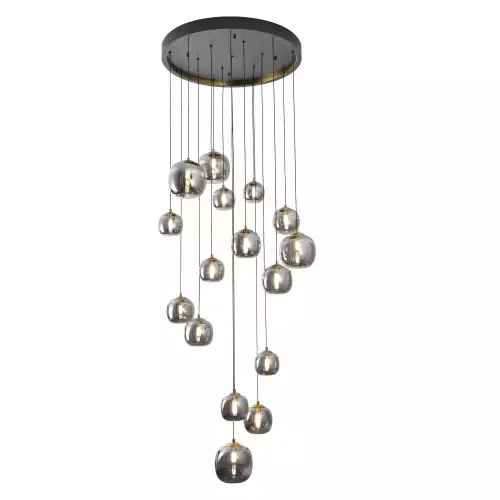 LÁMPARA DE TECHO 16 LUCES HIERRO PAVÓN/NEGRO NICOLETTA LÁMPARA DE TECHO 16 LUCES HIERRO PAVÓN/NEGRO NICOLETTA