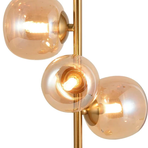 LÁMPARA DE MESA 3 LUCES HIERRO DORADO NICOLETTA