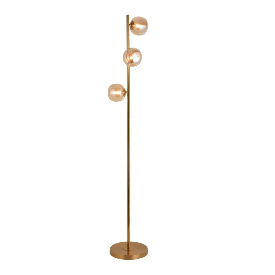 LÁMPARA DE PIE 3 LUCES HIERRO DORADO NICOLETTA