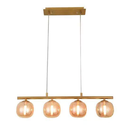 LÁMPARA DE TECHO 4 LUCES HIERRO DORADO NICOLETTA 2