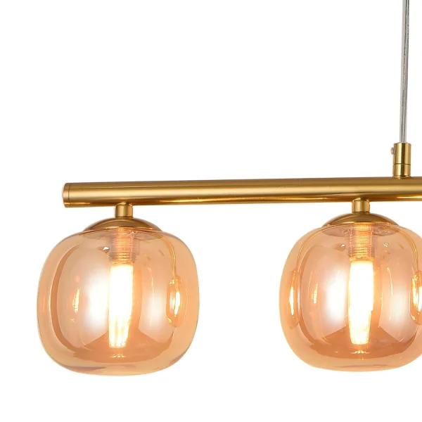 LÁMPARA DE TECHO 5 LUCES HIERRO DORADO NICOLETTA