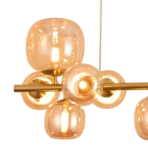 LÁMPARA DE TECHO 8 LUCES HIERRO DORADO NICOLETTA