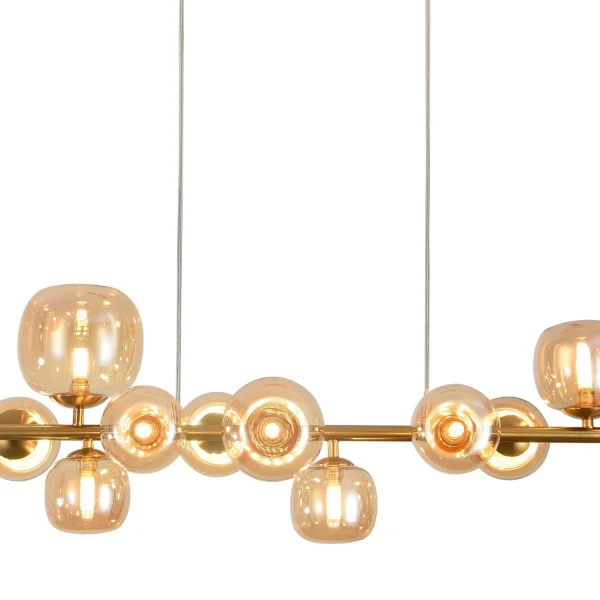 LÁMPARA DE TECHO 10 LUCES HIERRO DORADO NICOLETTA LÁMPARA DE TECHO 10 LUCES HIERRO DORADO NICOLETTA