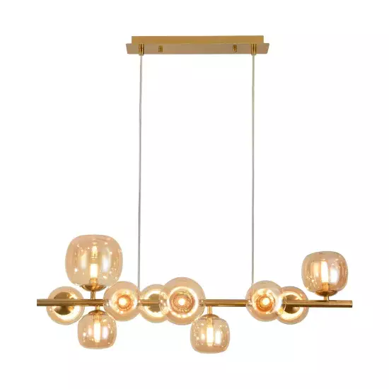 LÁMPARA DE TECHO 10 LUCES HIERRO DORADO NICOLETTA 2