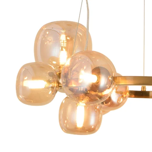 LÁMPARA DE TECHO 11 LUCES HIERRO DORADO NICOLETTA