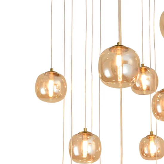 LÁMPARA DE TECHO 16 LUCES HIERRO NEGRO/PAVÓN NICOLETTA 2