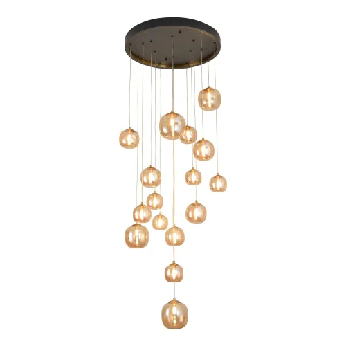 LÁMPARA DE TECHO 16 LUCES HIERRO NEGRO/PAVÓN NICOLETTA LÁMPARA DE TECHO 16 LUCES HIERRO NEGRO/PAVÓN NICOLETTA