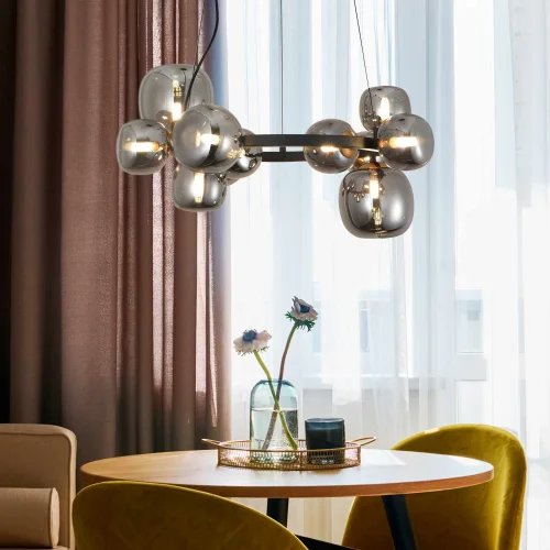 LÁMPARA DE TECHO 11 LUCES HIERRO PAVÓN/NEGRO NICOLETTA LÁMPARA DE TECHO 11 LUCES HIERRO PAVÓN/NEGRO NICOLETTA