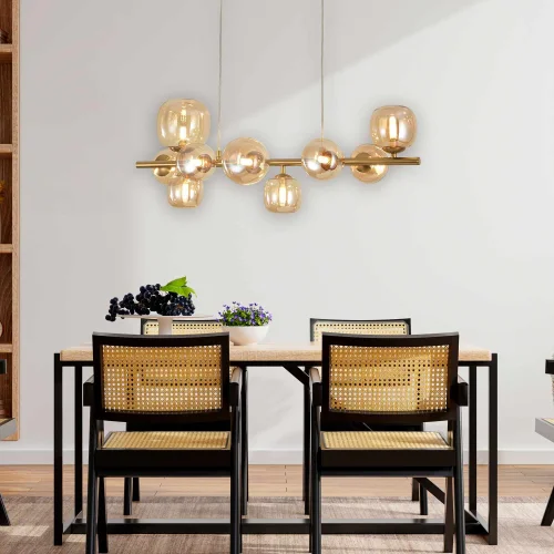 LÁMPARA DE TECHO 10 LUCES HIERRO DORADO NICOLETTA LÁMPARA DE TECHO 10 LUCES HIERRO DORADO NICOLETTA