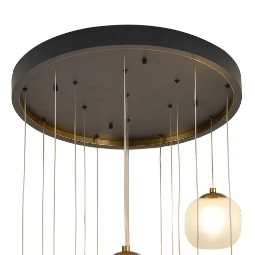 LÁMPARA DE TECHO 16 LUCES HIERRO PAVÓN TULIPA BLANCA NICOLETTA LÁMPARA DE TECHO 16 LUCES HIERRO PAVÓN TULIPA BLANCA NICOLETTA