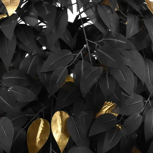 PLAFÓN DE TECHO 3 LUCES Ø 70CM HOJAS NEGRAS PLAFÓN DE TECHO 3 LUCES Ø 70CM HOJAS NEGRAS