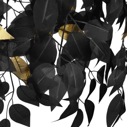 LÁMPARA DE TECHO 1 LUZ Ø 38CM HOJAS NEGRAS LÁMPARA DE TECHO 1 LUZ Ø 38CM HOJAS NEGRAS
