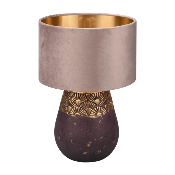 LÁMPARA DE MESA CERÁMICA MARRÓN SHIRA LÁMPARA DE MESA CERÁMICA MARRÓN SHIRA