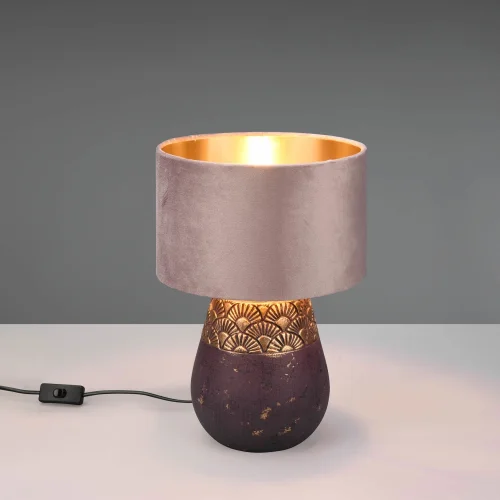 LÁMPARA DE MESA CERÁMICA MARRÓN SHIRA LÁMPARA DE MESA CERÁMICA MARRÓN SHIRA