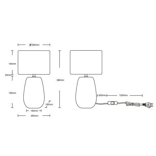 LÁMPARA DE MESA CERÁMICA MARRÓN SHIRA LÁMPARA DE MESA CERÁMICA MARRÓN SHIRA